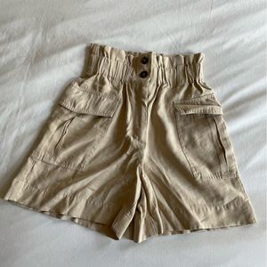 High waisted cargo shorts